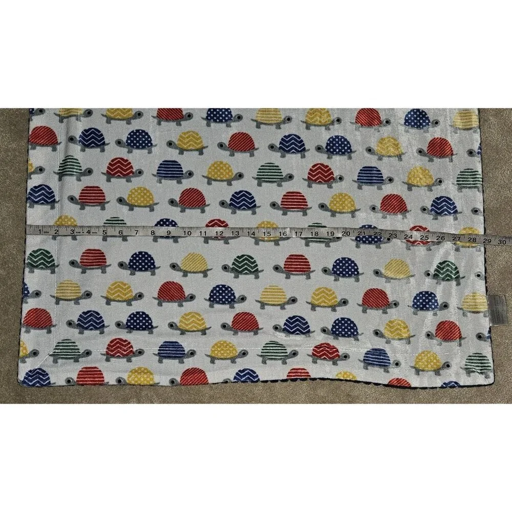 Turtle Fleece Baby Blanket RN 119741 SL Home Fashion Blue Red Yellow Green Gray
